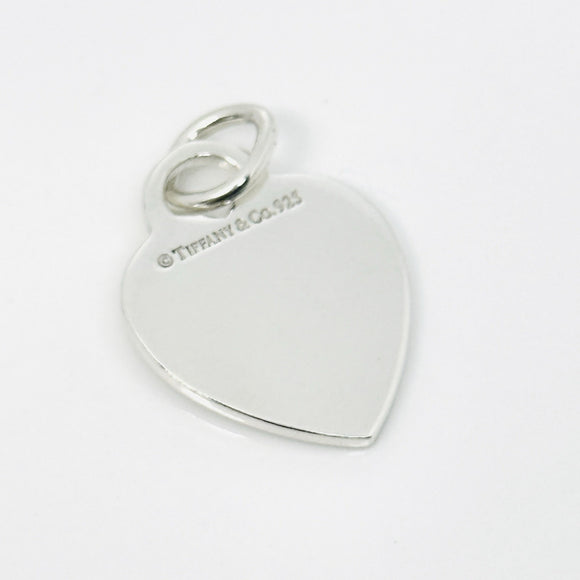 Tiffany Silver Number 17 Birthday Heart Notes Engraved Charm Pendant