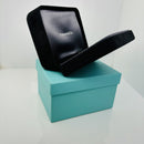 Tiffany Large Necklace Storage Gift Presentation Black Suede Leather Blue Box-1
