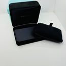 Tiffany Large Necklace Storage Gift Presentation Black Suede Leather Blue Box-4