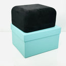 Tiffany Large Necklace Storage Gift Presentation Black Suede Leather Blue Box-6