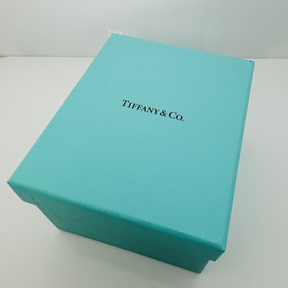 Tiffany Large Necklace Storage Gift Presentation Black Suede Leather Blue Box