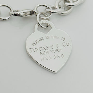 8.25" Large Please Return to Tiffany New York Heart Tag Charm Bracelet - 0