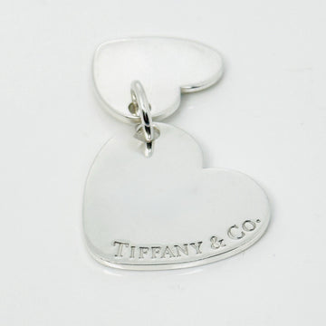 Tiffany & Co Double Hearts Pendant Charm in 925 Sterling Silver - 0