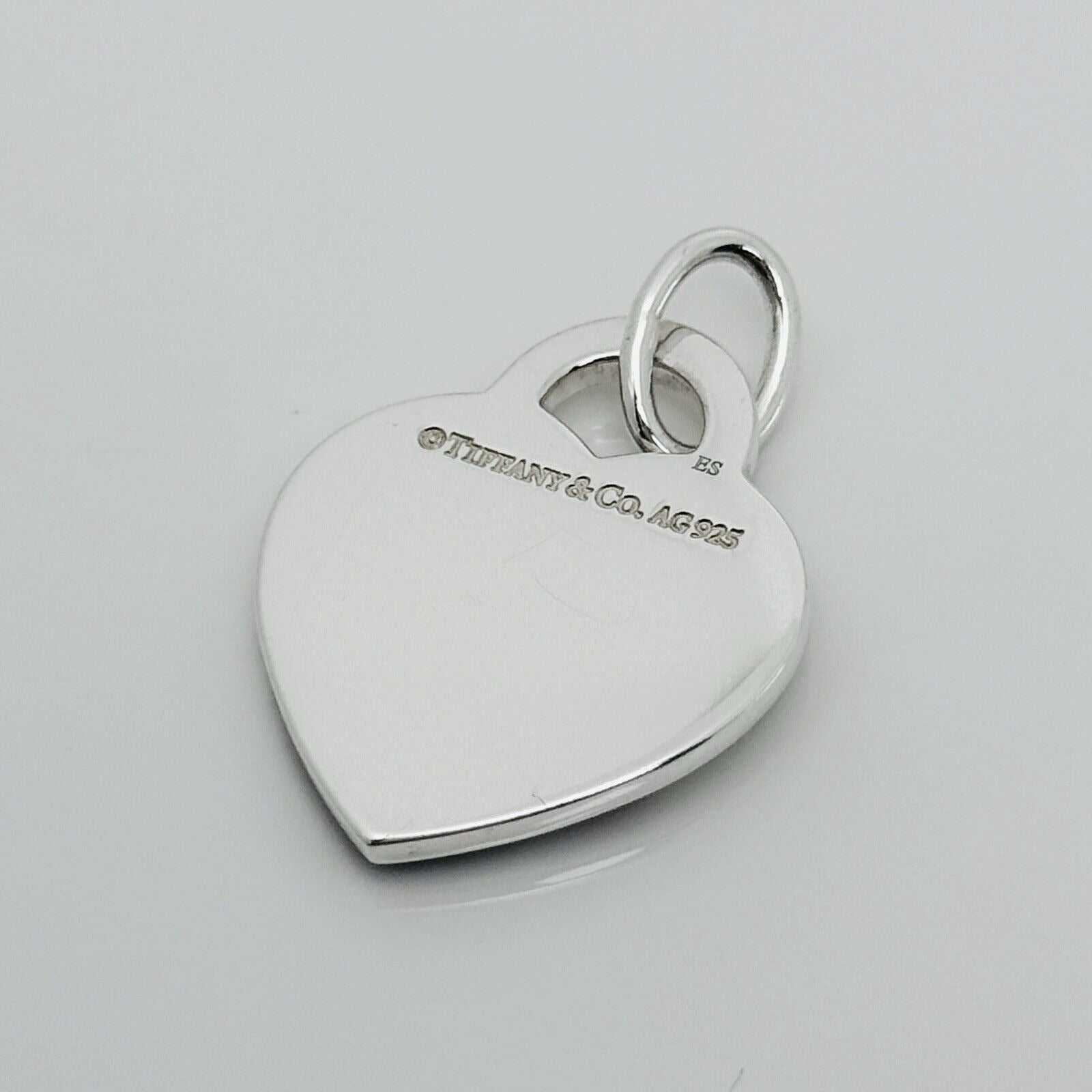 Return to Tiffany Black Enamel Color Splash Heart Tag Pendant Charm