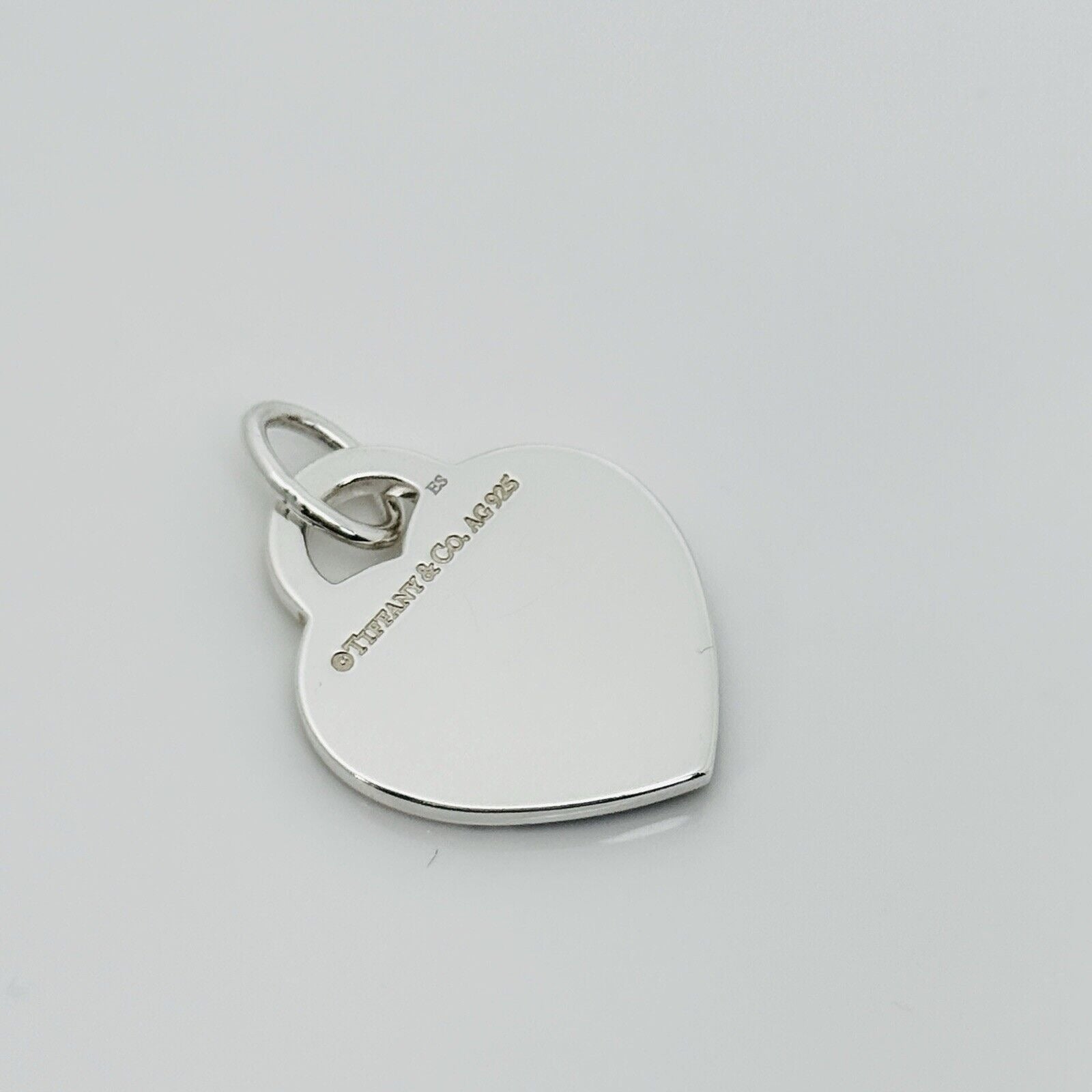 Return to Tiffany Black Enamel Color Splash Heart Tag Pendant Charm