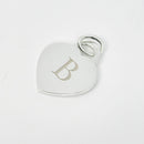 Tiffany Letter B Heart Pendant or Charm Notes Alphabet in Sterling Silver-5