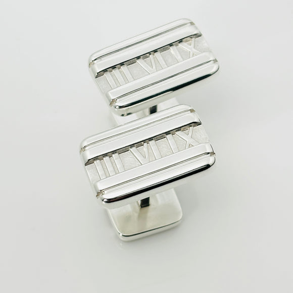 Tiffany Atlas Cufflinks in Sterling Silver Roman Numerals