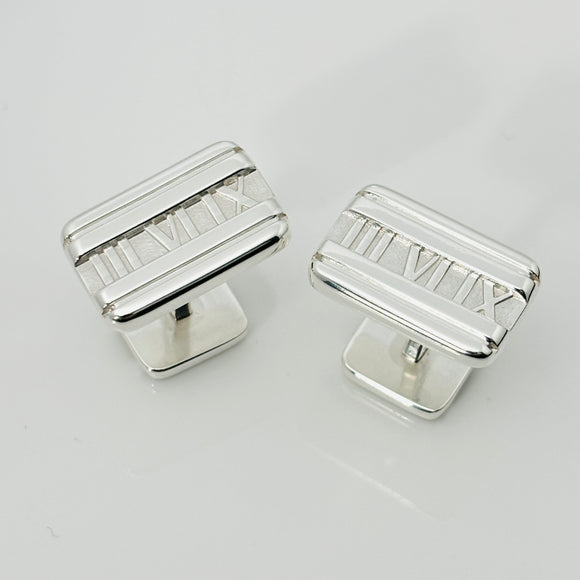 Tiffany Atlas Cufflinks in Sterling Silver Roman Numerals