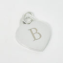 Tiffany Letter B Heart Pendant or Charm Notes Alphabet in Sterling Silver-1