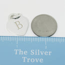 Tiffany Letter B Heart Pendant or Charm Notes Alphabet in Sterling Silver-6