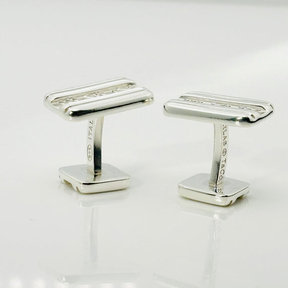 Tiffany Atlas Cufflinks in Sterling Silver Roman Numerals