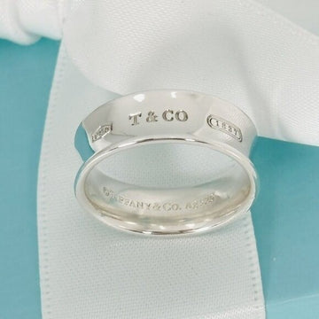 Size 6.5 Tiffany & Co 1837 Ring Concave Wide Band in Sterling Silver