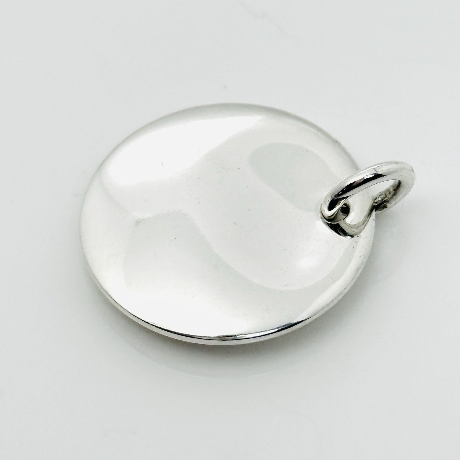 Tiffany Elsa Peretti Round Thumbprint Pendant or Charm in Sterling Silver