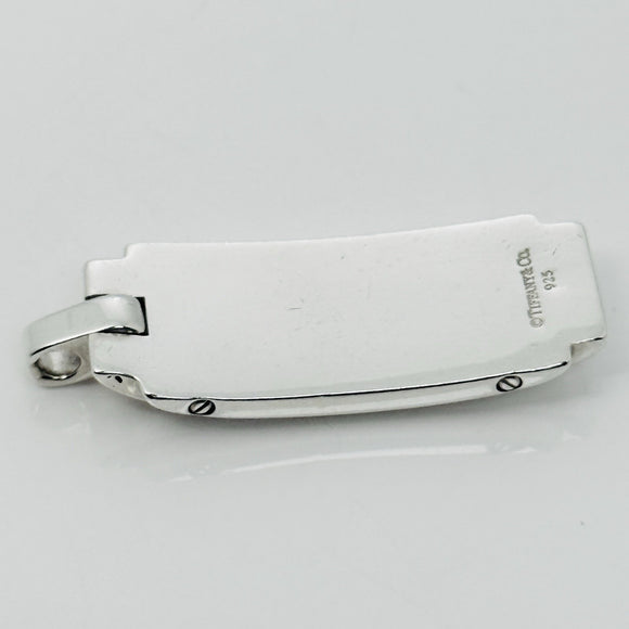 Tiffany & Co Metropolis Dog Tag Pendant in Sterling Silver