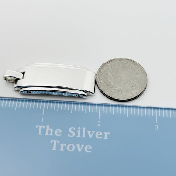 Tiffany & Co Metropolis Dog Tag Pendant in Sterling Silver