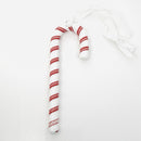 Tiffany Red White Candy Cane Christmas Holiday Ornament with Blue Gift Box Pouch-1