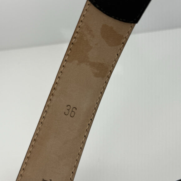 Tiffany & Co Black Leather Calfskin Mens Belt Size 36