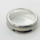 Size 10 Tiffany & Co 1837 Grey Titanium and Silver Ring Band Mens Unisex-6