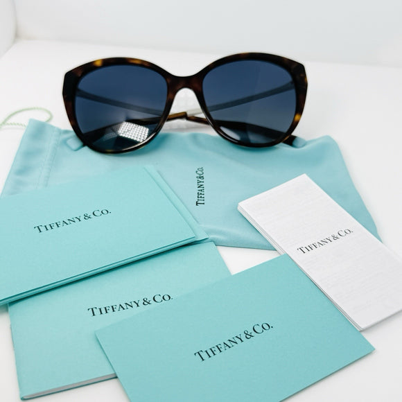 Tiffany & Co TF4166 8002 / 4U Havana Blue Gradient  Sunglasses Tortoise Shell