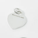 Tiffany Silver Letter D Alphabet Initial Heart Notes Engraved Charm Pendant-5