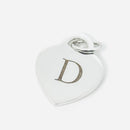 Tiffany Silver Letter D Alphabet Initial Heart Notes Engraved Charm Pendant-1