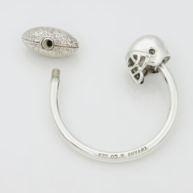 Tiffany Football Helmet Ball Key Ring Keychain in Sterling Silver - 0