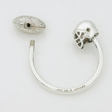 Tiffany Football Helmet Ball Key Ring Keychain in Sterling Silver - 0