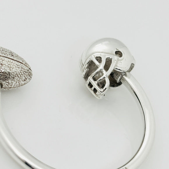Tiffany Football Helmet Ball Key Ring Keychain in Sterling Silver