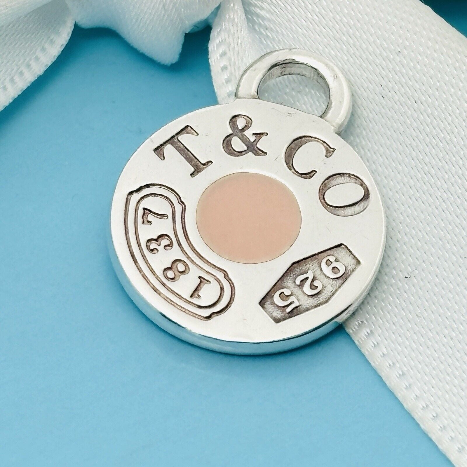 Tiffany 1837 Charm or Pendant in Pink enamel and Sterling Silver - 0