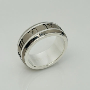Size 6 RARE Tiffany Atlas Ring in Silver and Titanium Mens Unisex - 0