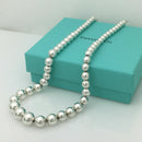 17.5" Tiffany & Co HardWear Graduated Bead Ball Necklace in 925 Sterling Silver-3