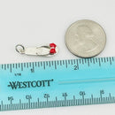 Tiffany & Co Flipflop Charm Beach Sandal Slipper in Red Enamel Sterling Silver-6