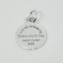 Return to Tiffany& Co. Round Heart Charm or Pendant in Blue enamel and Silver-3