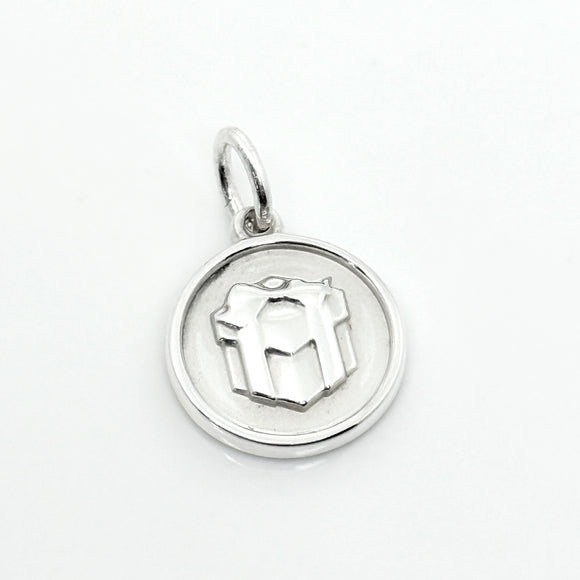 Tiffany & Co Gift Box Charm with Ribbon Round Small Pendant