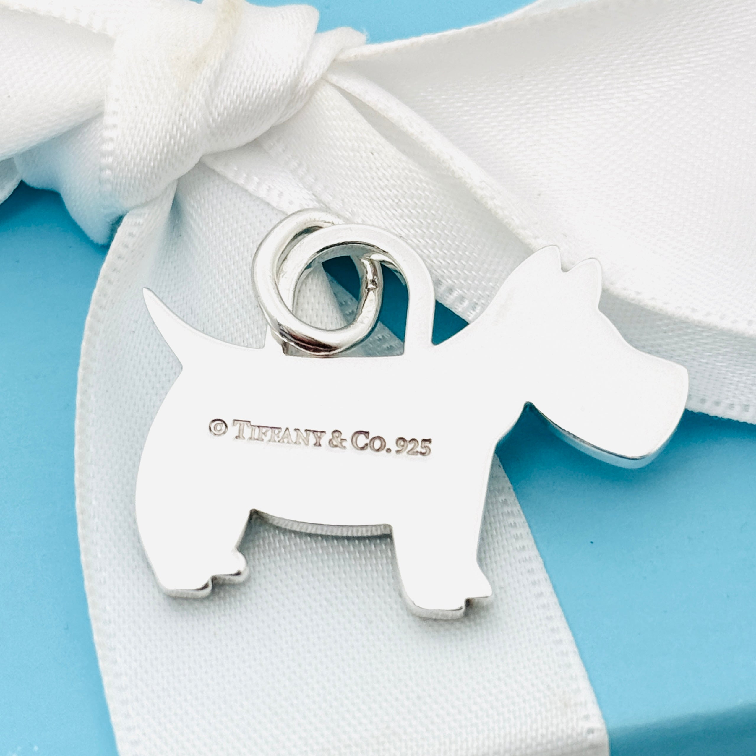 Tiffany Scottie Dog Pendant or Charm in Sterling Silver