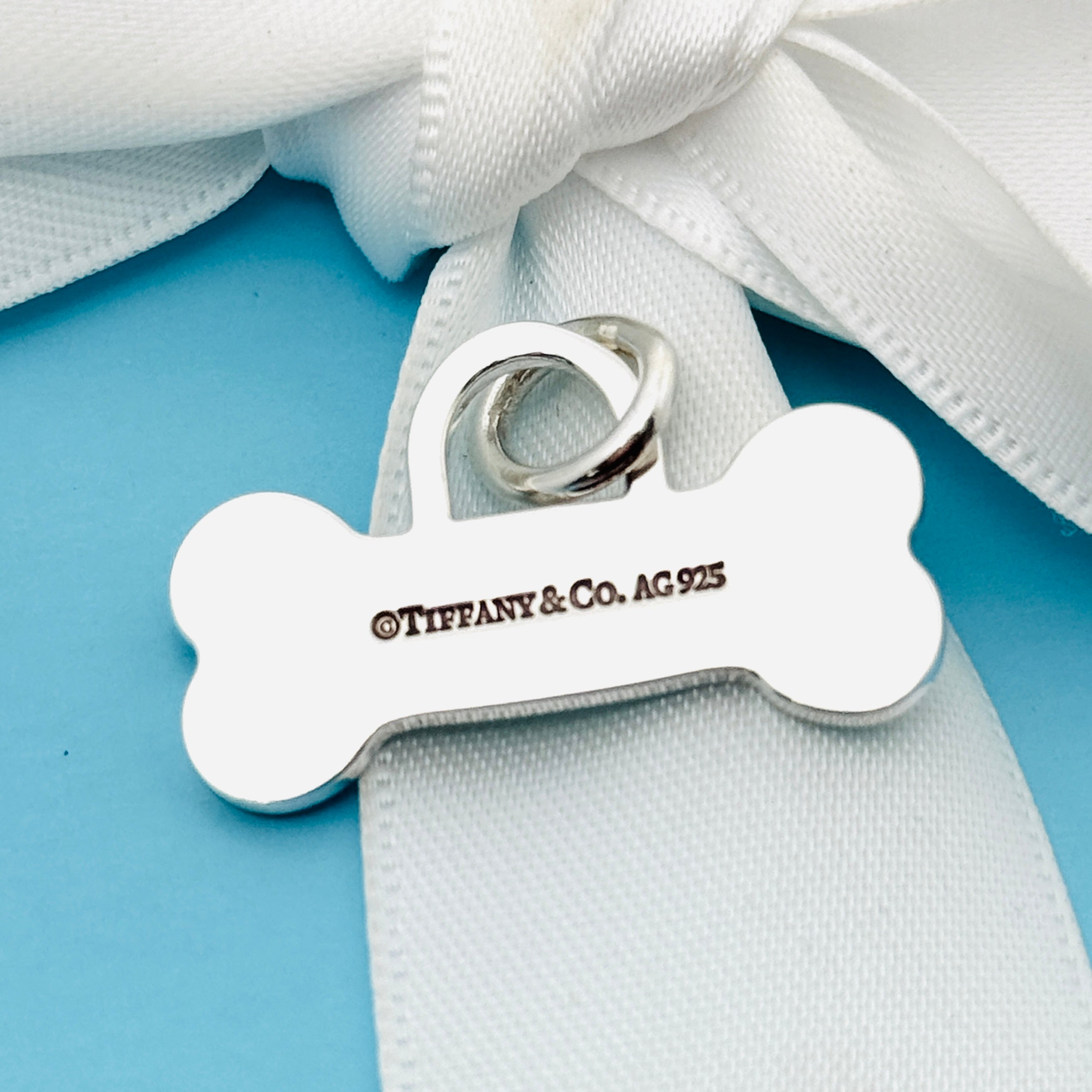 Tiffany & Co Dog Bone Pet ID Tag Small in Sterling Silver