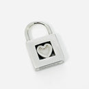 Tiffany & Co Heart Padlock Charm Or Pendant in Red Enamel and Sterling Silver-3