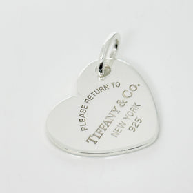 Return to Tiffany Wide Heart Tag Pendant or Charm in Sterling Silver - 0