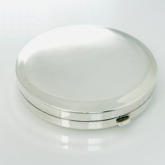 Tiffany & Co Makeup Cosmetic Purse Mirror Folding Compact Round in Silver