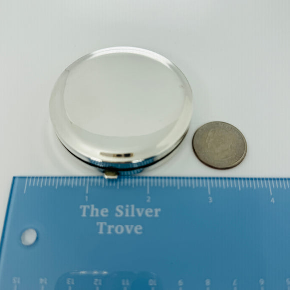 Tiffany & Co Makeup Cosmetic Purse Mirror Folding Compact Round in Silver