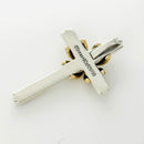 Tiffany & Co. Cross Crucifix Pendant in 925 Silver and 750 18K Gold Mens Unisex-6