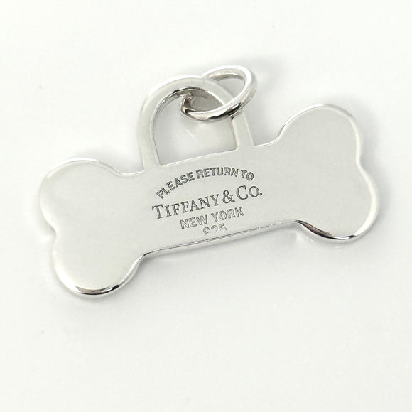 Return to Tiffany & CO. Dog Bone Pet ID Charm or Pendant Small in Silver Engravable