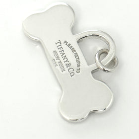 Return to Tiffany & CO. Dog Bone Pet ID Charm or Pendant Small in Silver Engravable - 0