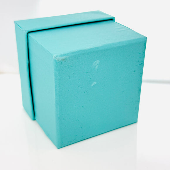 Tiffany & Co. Blue Leather Empty Double 2 Ring Box and Blue Gift Box Lux #1203
