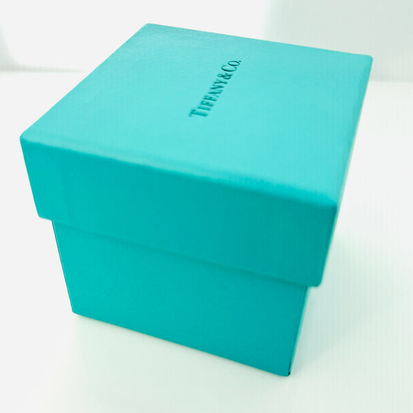 Tiffany & Co. Blue Leather Empty Double 2 Ring Box and Blue Gift Box Lux #1111