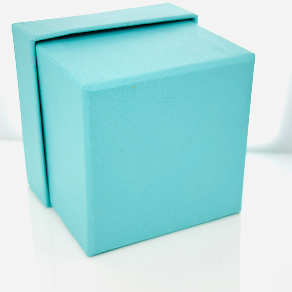 Tiffany & Co. Blue Leather Empty Double 2 Ring Box and Blue Gift Box Lux #1111