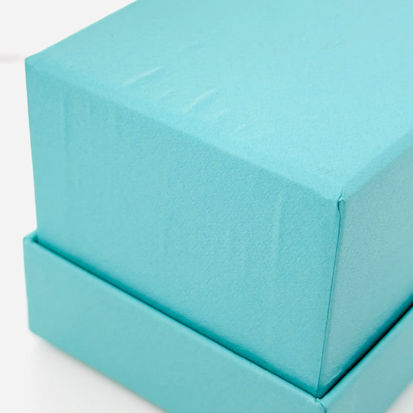 Tiffany & Co. Blue Leather Empty Double 2 Ring Box and Blue Gift Box Lux #1111