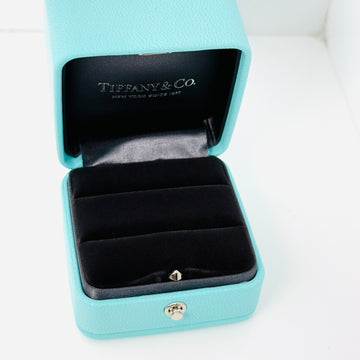 Tiffany & Co. Blue Leather Empty Double 2 Ring Box Large Storage Travel - 0