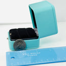 Tiffany & Co. Blue Leather Empty Double 2 Ring Box Large Storage Travel-7