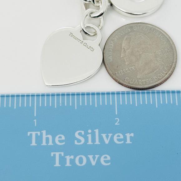 Tiffany & Co. Heart Tag Toggle Charm Bracelet 8" Blank Engravable in 925 Silver